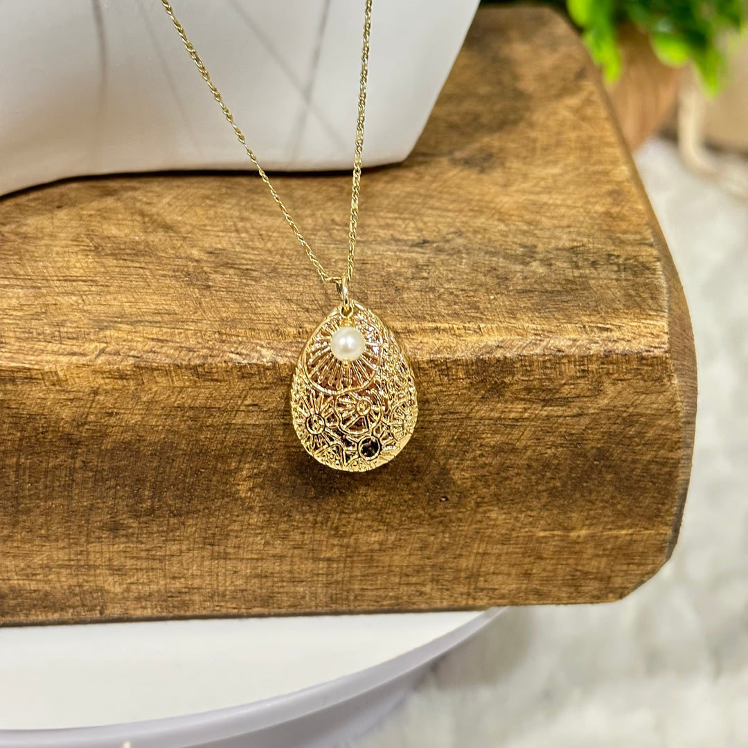 Naszyjnik Maryna - Perły w Kształcie Łzy