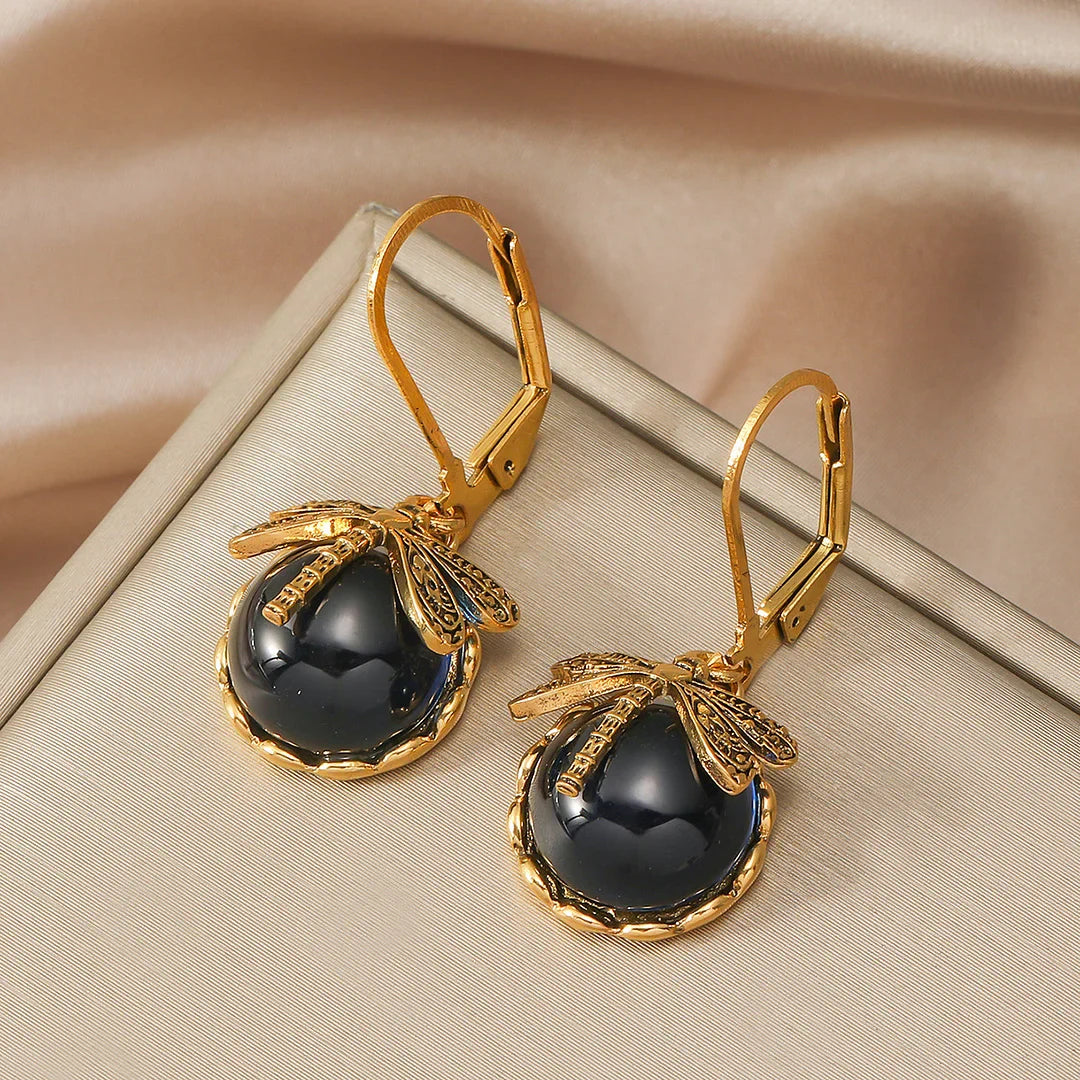 Kolczyki Kuliste Ważka Srebro