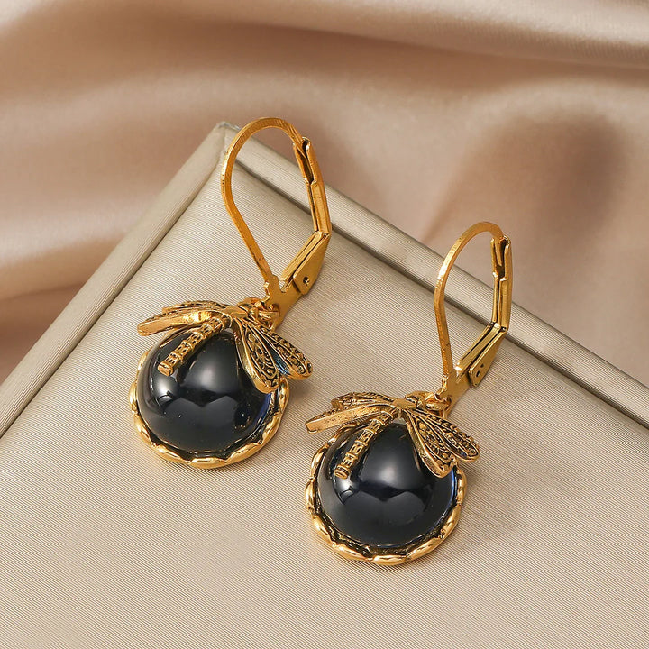 Kolczyki Kuliste Ważka Srebro