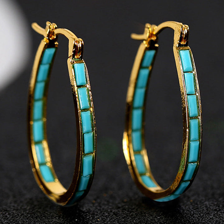 Kolczyki Kółka Caspian Edge | Złote