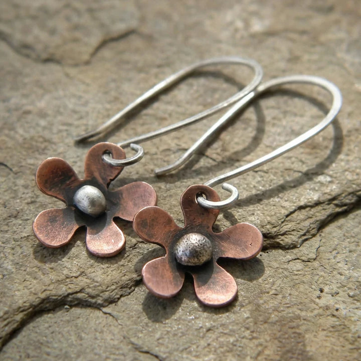 Kolczyki Kwiat Vintage Srebro