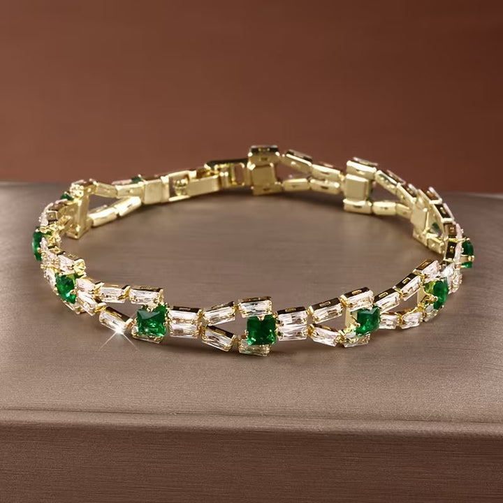 Verde Link Bransoletka Tenisowa Złota
