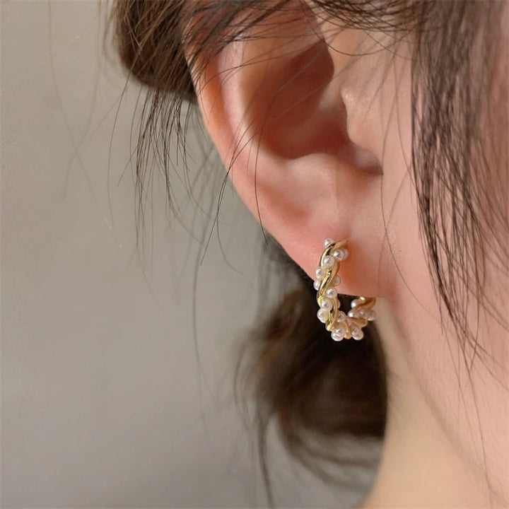 TWISTED PEARL EARRINGS (PARA)