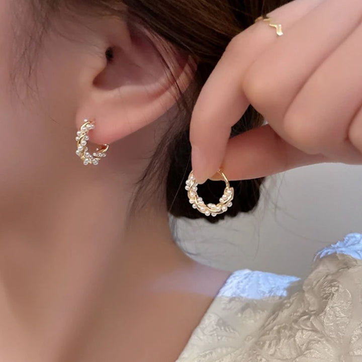 TWISTED PEARL EARRINGS (PARA)