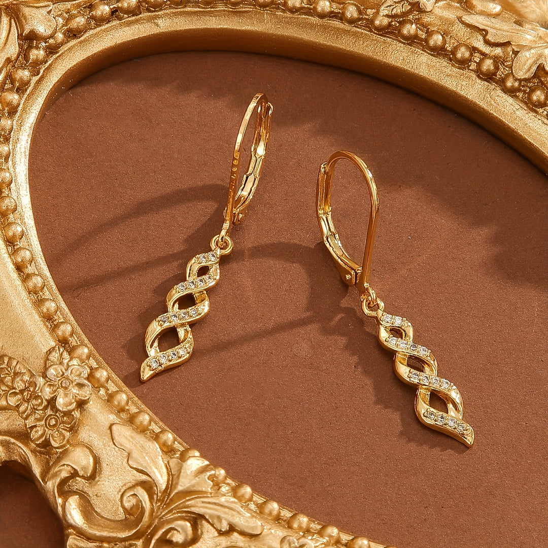 Kolczyki Shimmer Twist Ava | Złote