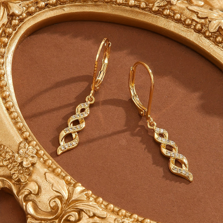 Kolczyki Shimmer Twist Ava | Złote
