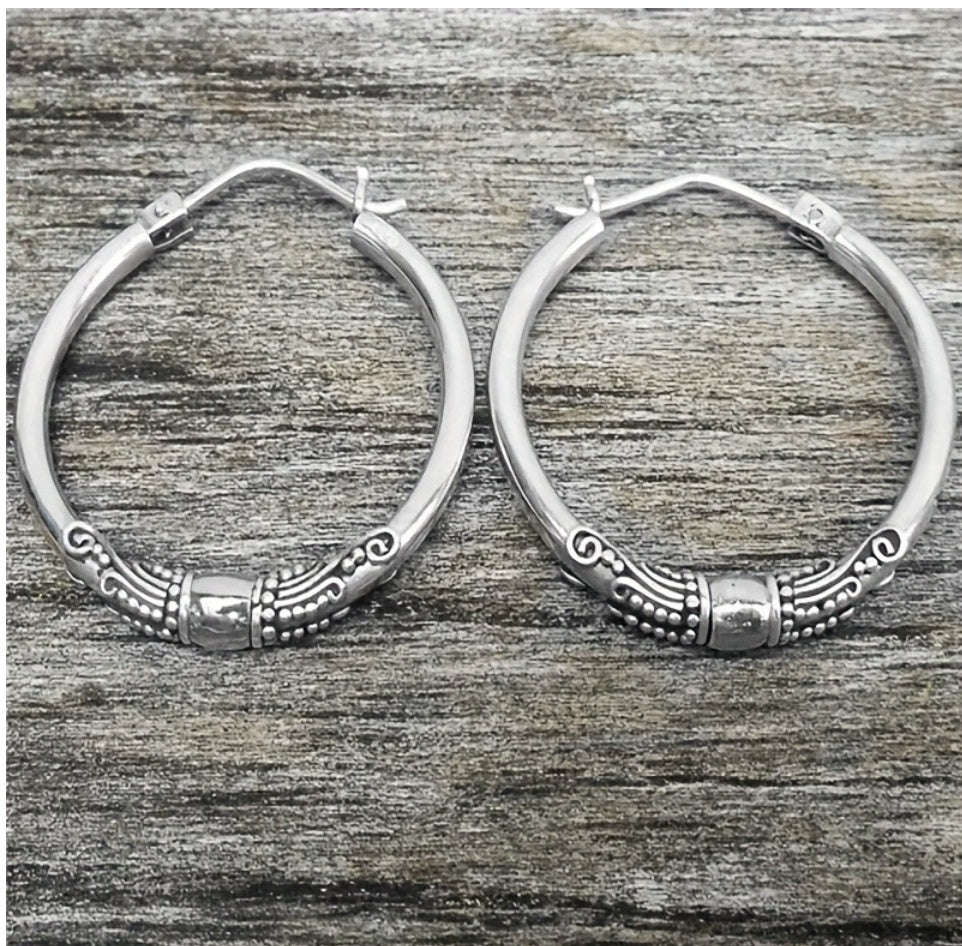 Kolczyki retro dwukolorowe