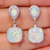 Kolczyki Vintage Opal Biały
