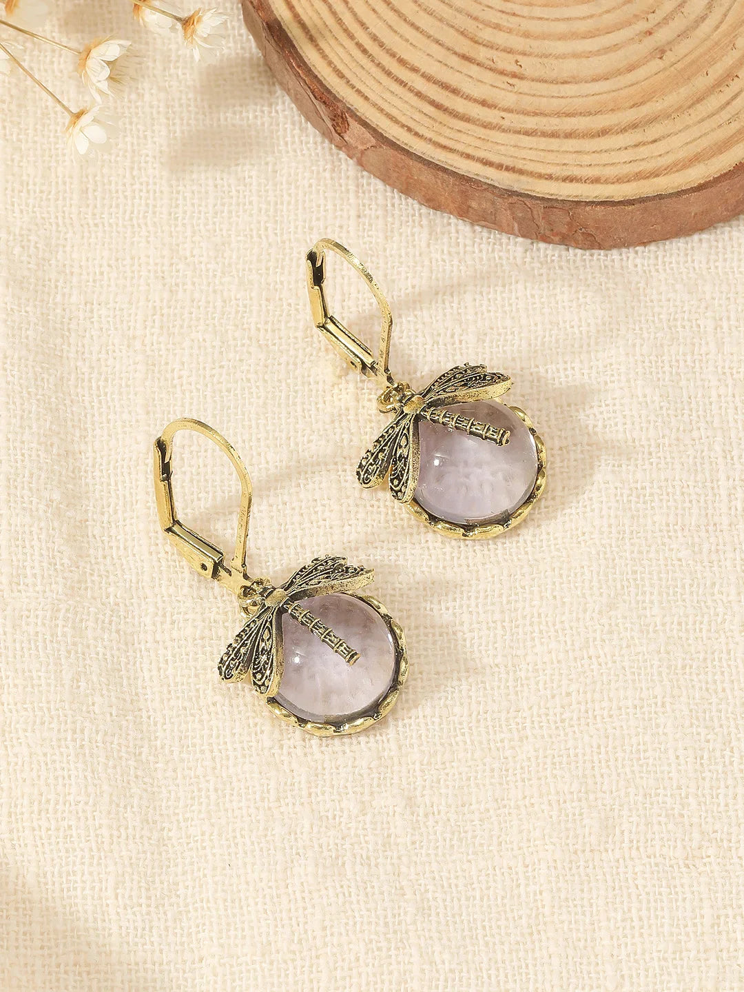 Kolczyki Kuliste Ważka Srebro