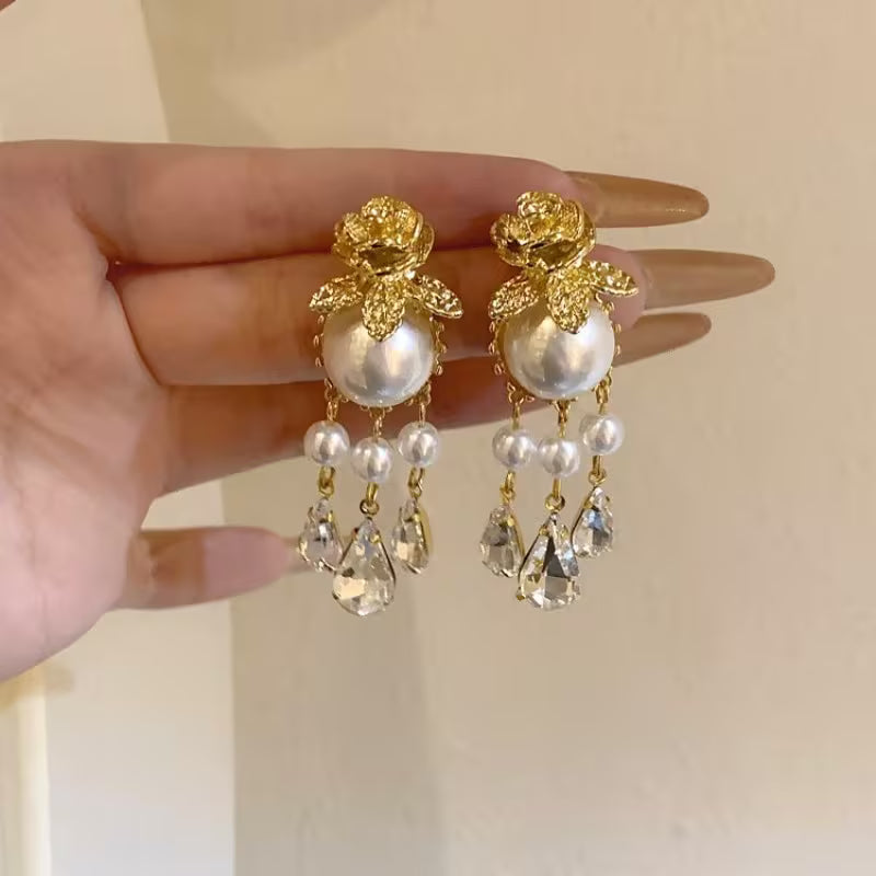 Kolczyki Ivoria Pearl Dew Drop | Złote