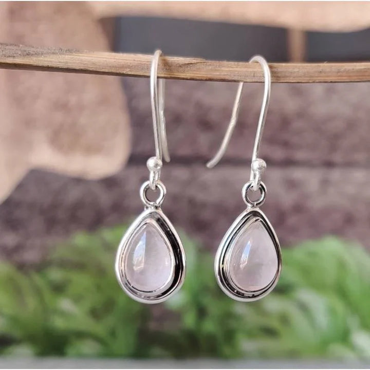 Kolczyki Vintage Kryształ Biały