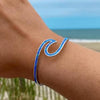 Bransoletka Sea Wave z opalem w srebrze