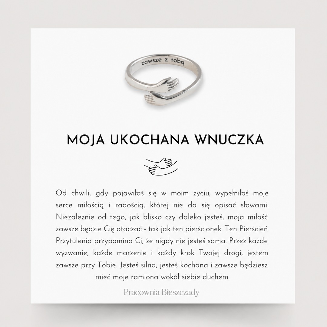 Moja kochana wnuczka - pierścień do przytulania