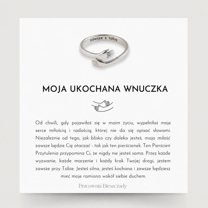 Moja kochana wnuczka - pierścień do przytulania