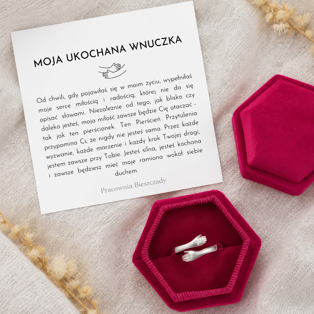 Moja kochana wnuczka - pierścień do przytulania