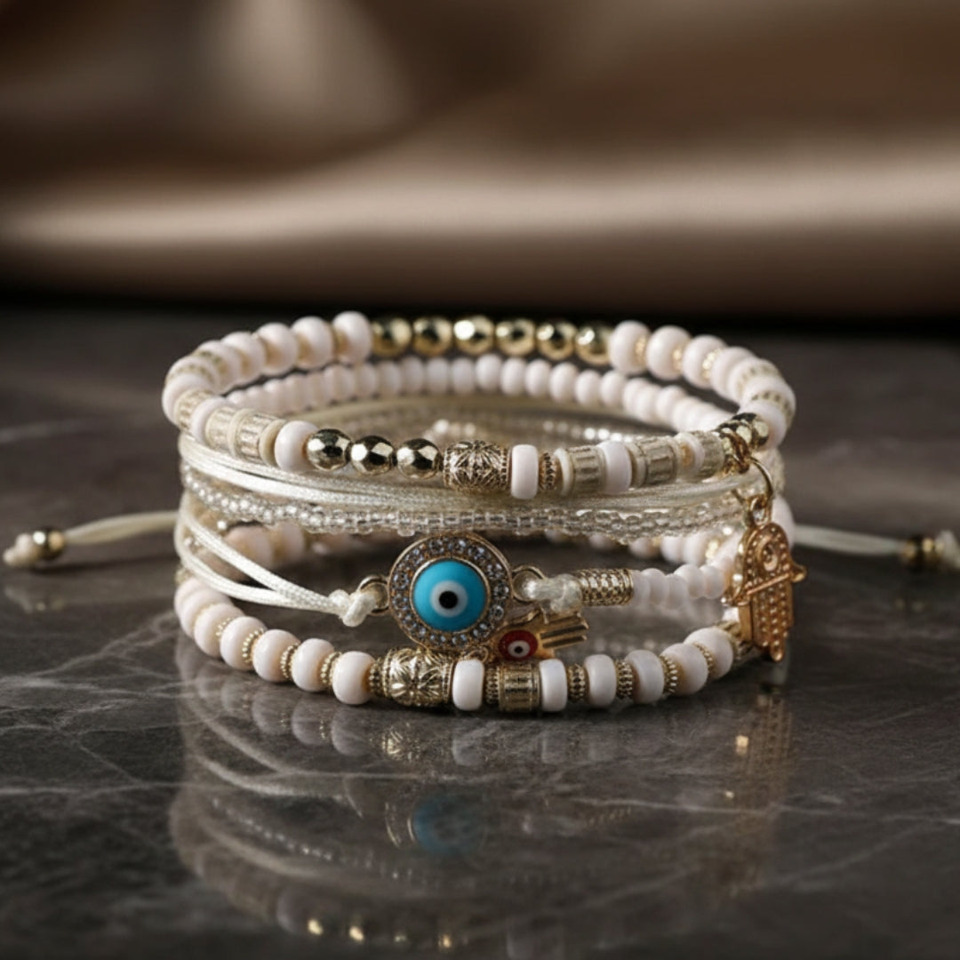 Zestaw Bransoletek Hamsa