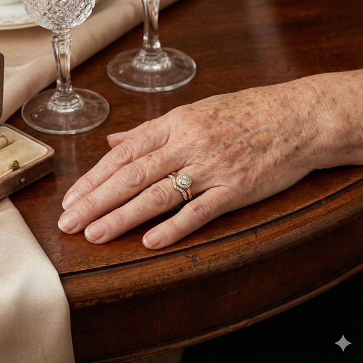 Zestaw Pierścionków Vintage Złoto i Cyrkon