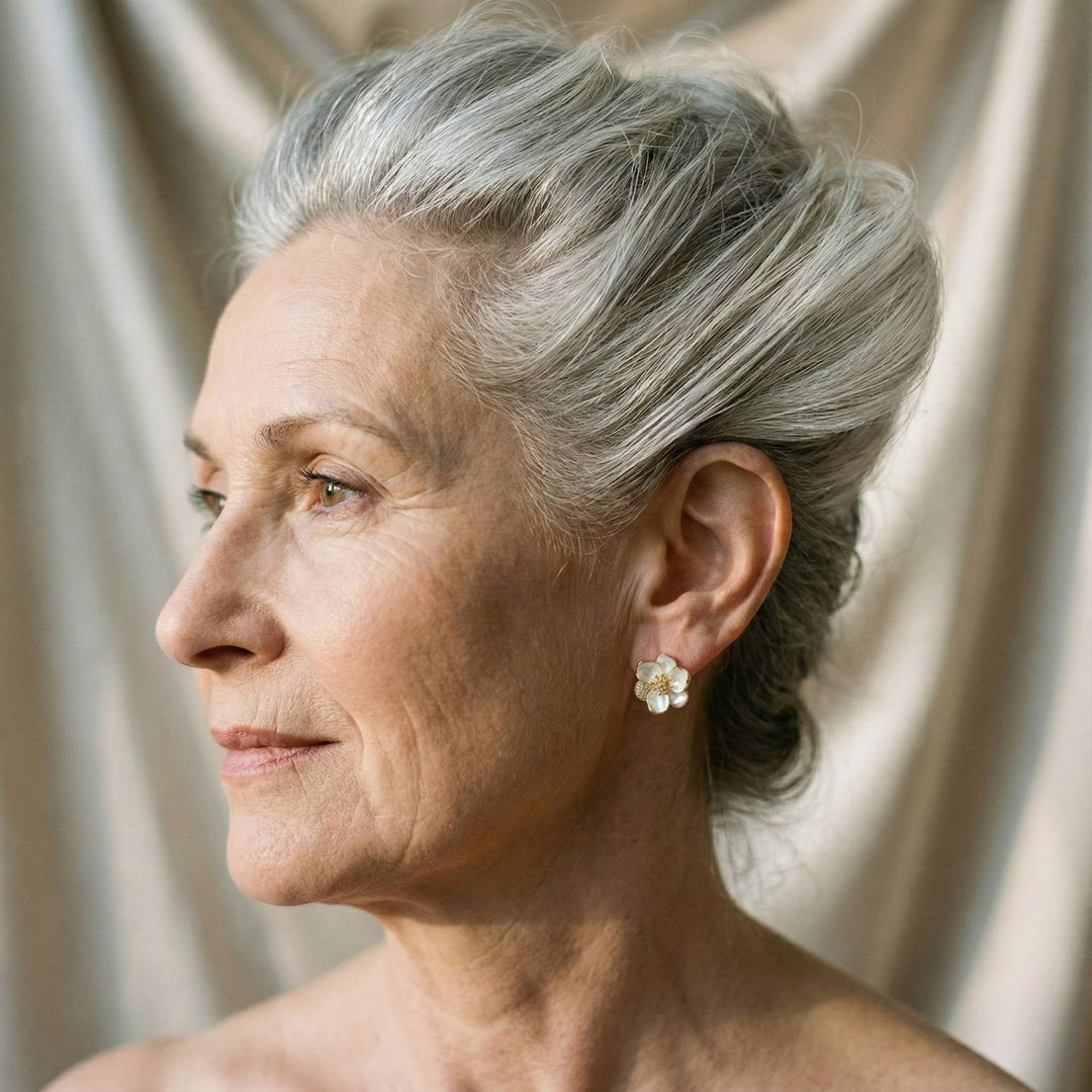 Eleganckie Złote Kolczyki Płatki