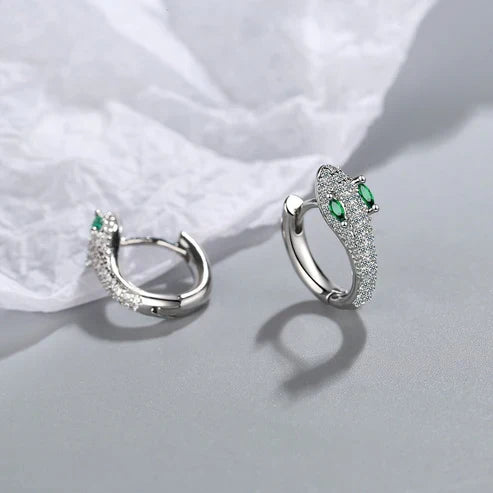 Kolczyki Srebro Wąż