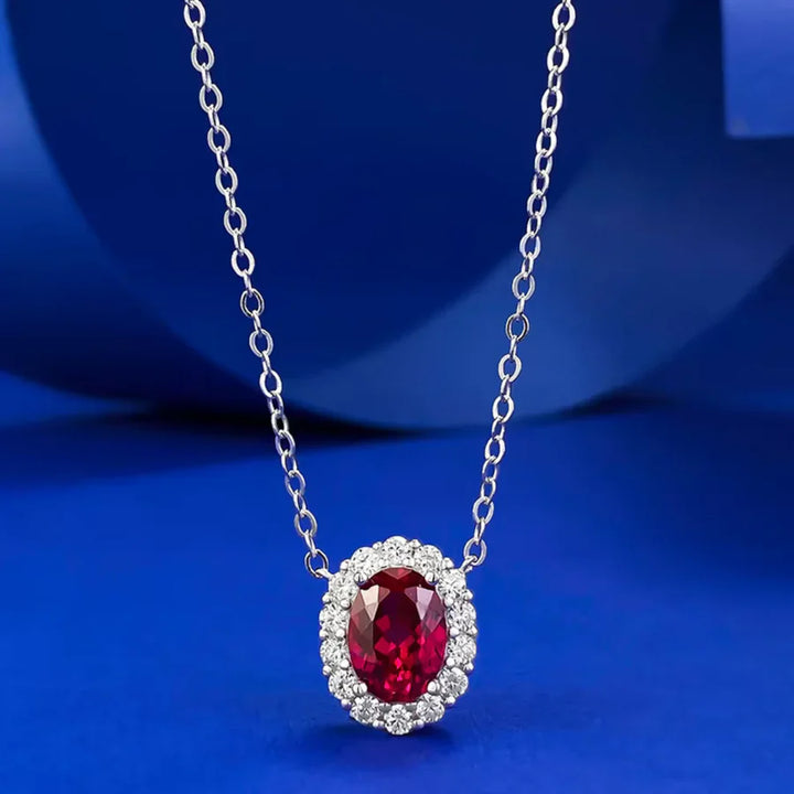 Naszyjnik Rubin z Moissanite