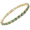 Złota bransoletka tenisowa Emerald Trio