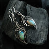 Kolczyki Vintage Srebro Opal