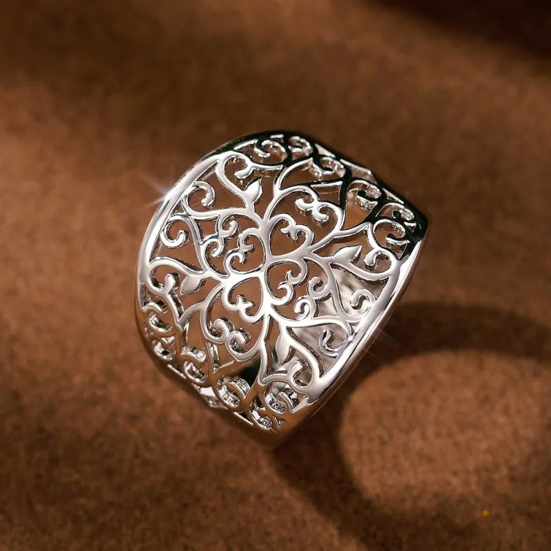 Pierścionek Serca Srebrne