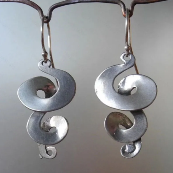 Kolczyki Geometryczne Metal Cygański