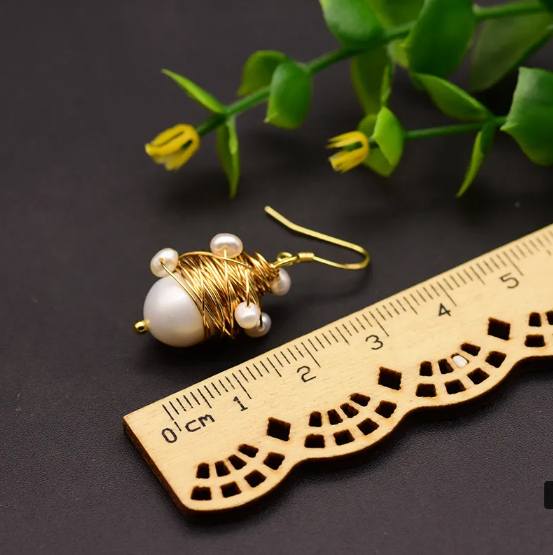 Kolczyki Rękodzielnicze Missangi Ryżu