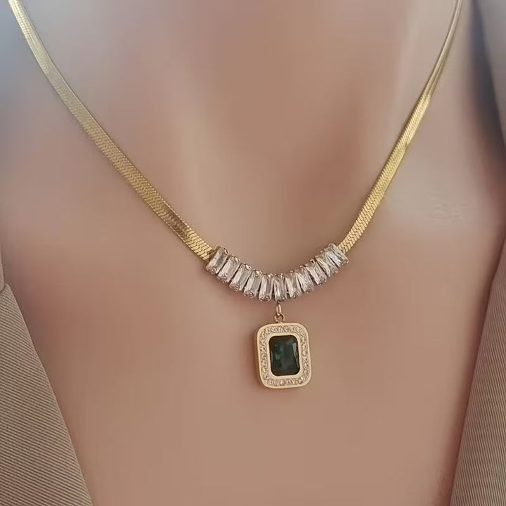 Regalia Prism Emerald Naszyjnik | Złoto