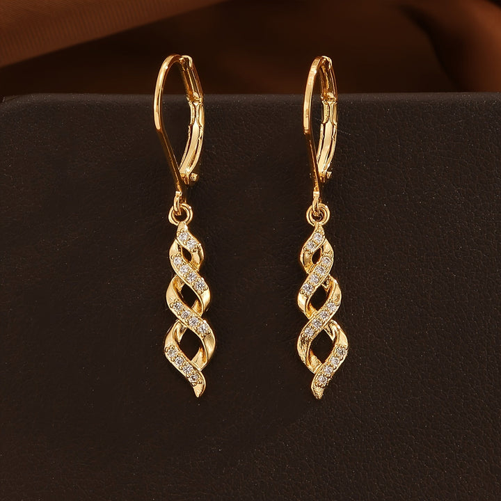 Kolczyki Shimmer Twist Ava | Złote