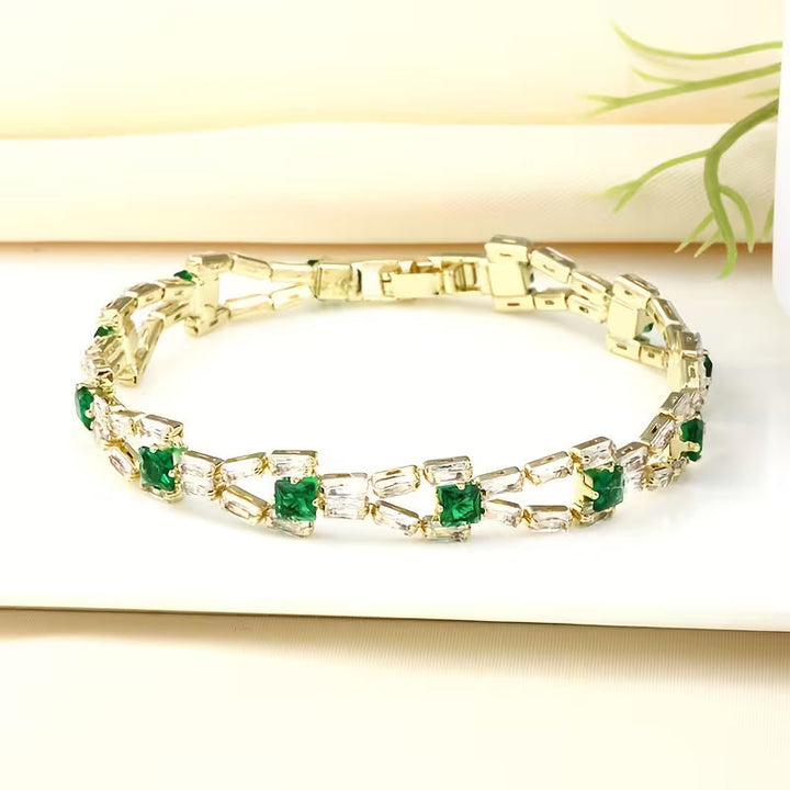 Verde Link Bransoletka Tenisowa Złota