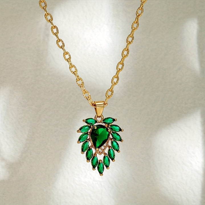 Naszyjnik Matylda - Serce Szmaragd