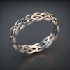 Pierścionek Srebrny Pleciony Skręcany