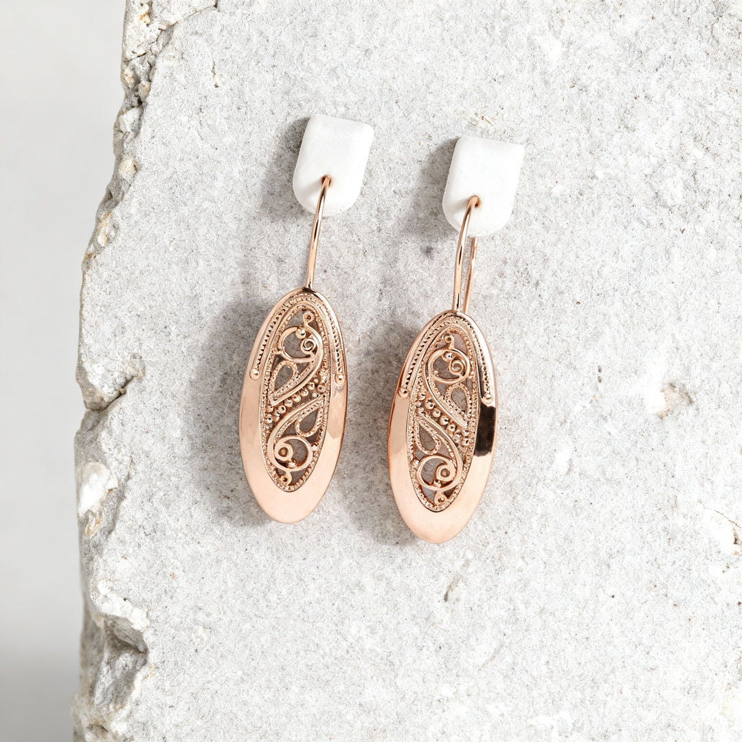 Kolczyki Złote Eleganckie Ażurowe