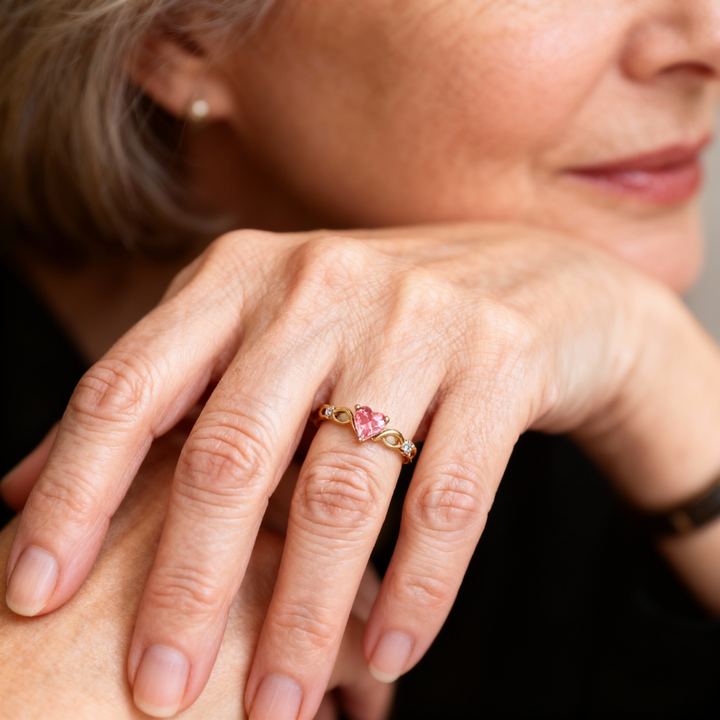 Pierścionek z Sercem Cyrkoniowym