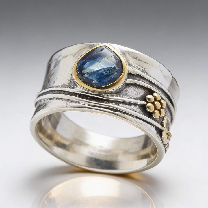 Pierścionek Medytacyjny Boho z Kamieniem Szlachetnym