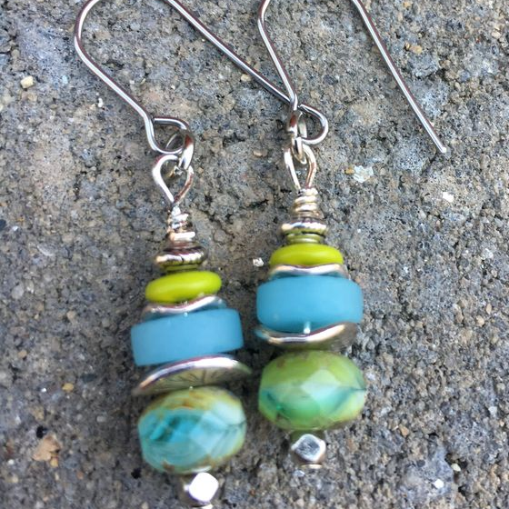 Kolczyki Vintage Ocean Srebro