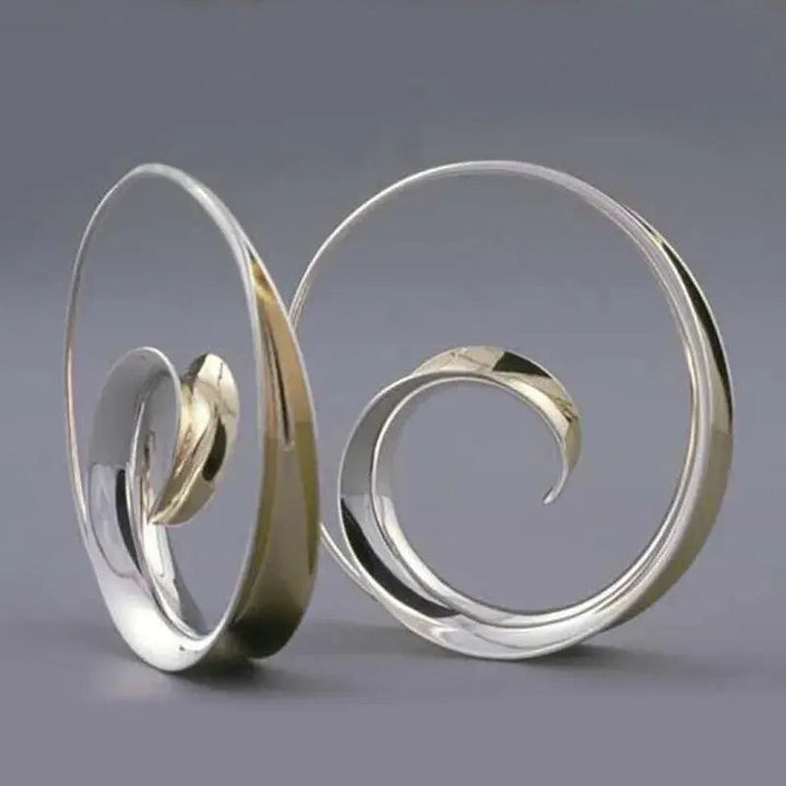 Kolczyki Vintage Fale Spirale