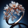 Pierścionek Bright Crystal Blossom