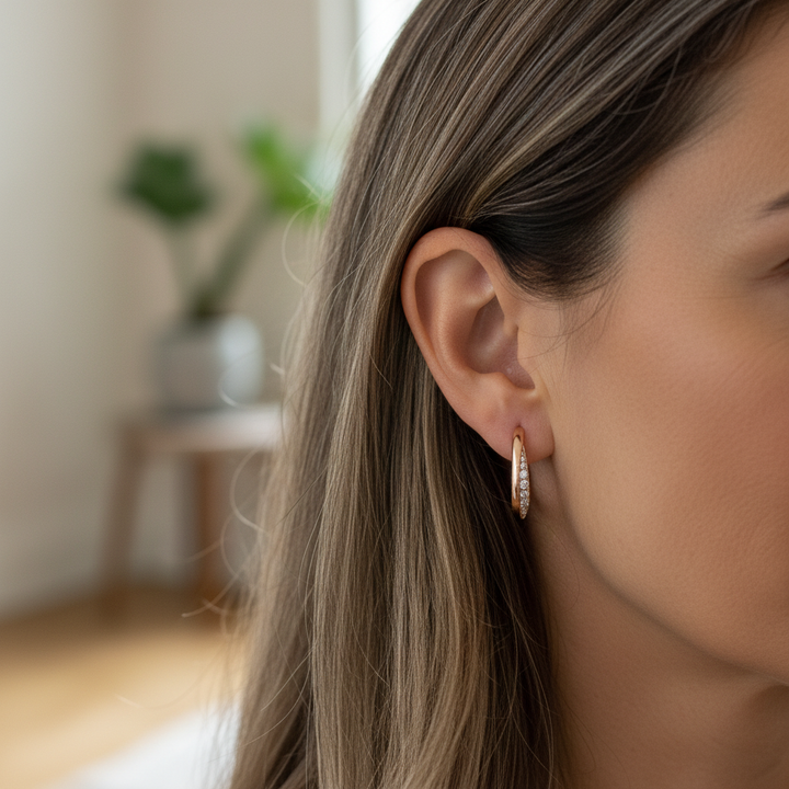 Luksusowe Złote Kolczyki Koła