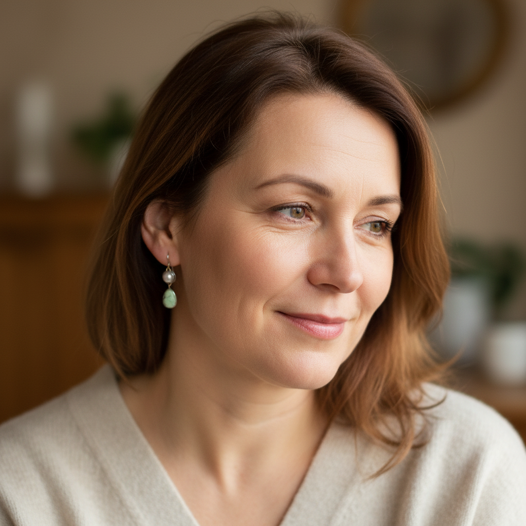 Asymetryczne Kolczyki Perła i Zielona Emalila