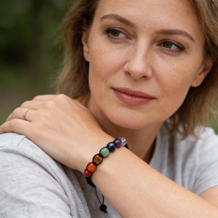 Bransoletka Bogactwa z Naturalnymi Magicznymi Kamieniami Ręcznie Robiona