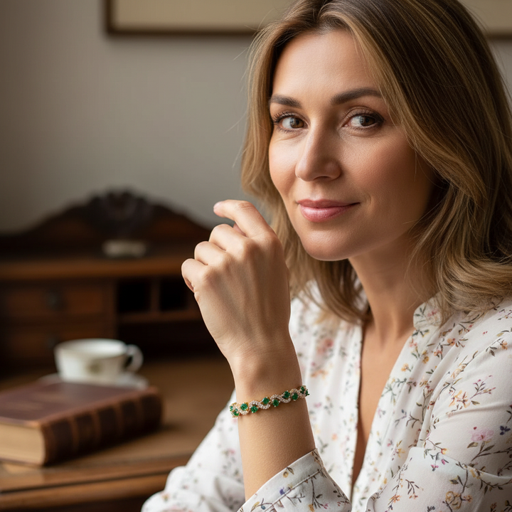 Bransoletka Diana ze Szmaragdem