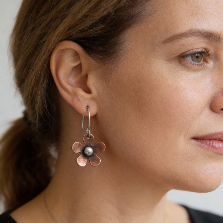 Kolczyki Kwiat Vintage Srebro