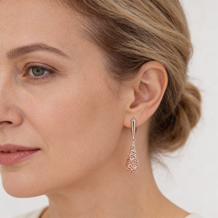 Kolczyki Złote Wisór Mandala