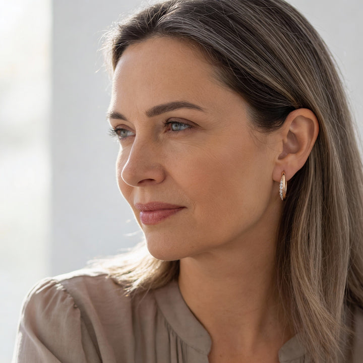 Luksusowe Złote Kolczyki Koła