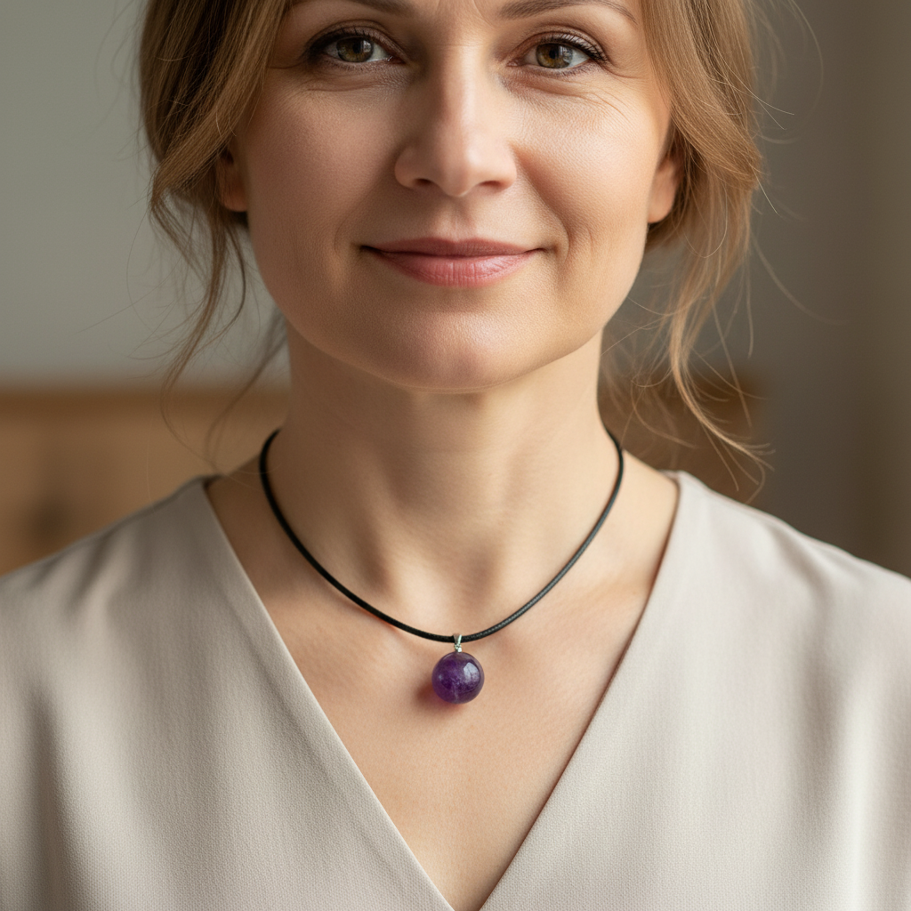 Naszyjnik Zofia - Ametyst