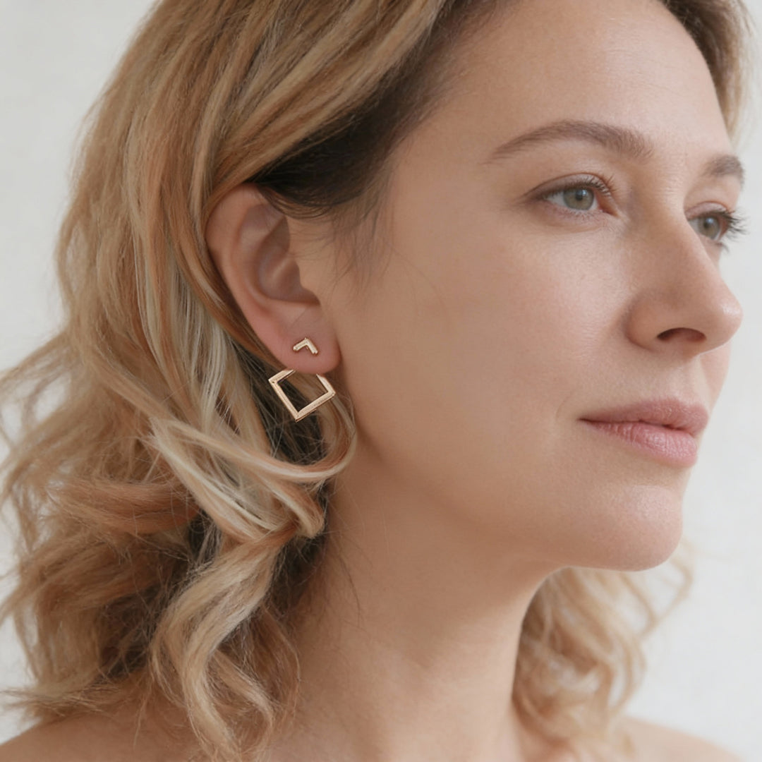 Pozłacane Kolczyki Wielowarstwowe