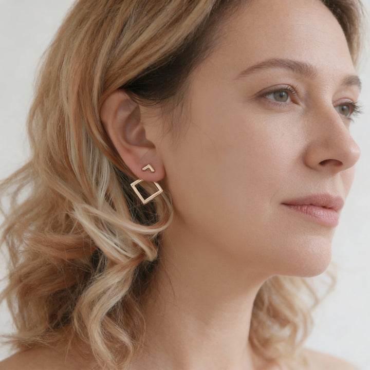 Pozłacane Kolczyki Wielowarstwowe